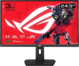 ASUS ROG Strix 25” (24.5” viewable) Esports Gaming Monitor (XG259QNS) - Full HD, 380Hz, 0.3ms, Fast IPS, Extreme Low Motion Blur Sync, FreeSync Premium, DisplayWidget, Ergonomic, 3 yr Warrant