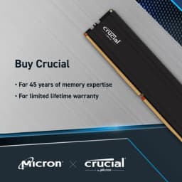 Crucial Pro 32GB (16GBx2) DDR5 5600MHz Desktop RAM