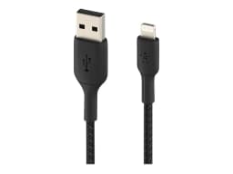 Belkin Lightning to USB-A 2.0 Braided Cable Apple MFi iPhone iPad 6ft Black