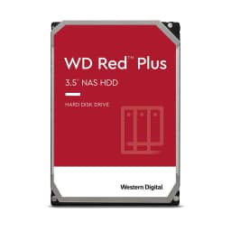 Western Digital 2TB WD Red Plus NAS Internal Hard Drive HDD - 5400 RPM, SATA 6 Gb/s, CMR, 128 MB Cache, 3.5"