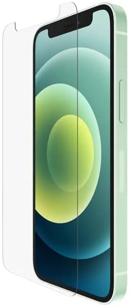 Belkin iPhone 12 Mini Screen Protector UltraGlass Anti-Microbial (Ultimate Protection + Reduces Bacteria on Screen up to 99%)