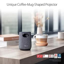 ASUS ZenBeam Latte L1 Portable LED Projector – 300 Lumens, 720p, Sound by Harman Kardon, 10 W Bluetooth® Speaker, 3-hour Video Playback, Wireless Projection, Built-in Battery, USB Type-A, HDM