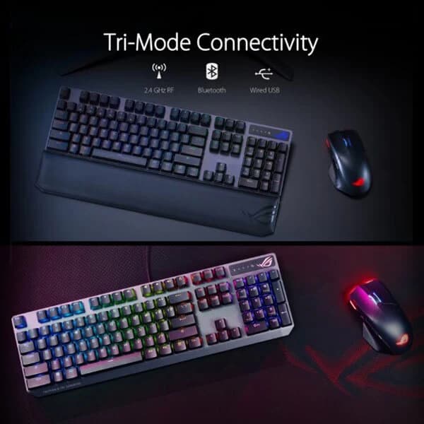 Asus ROG Strix Scope NX Wireless Deluxe Gaming Keyboard with Red Switches hover view