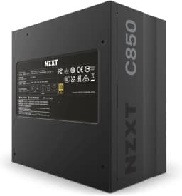 NZXT C850 PSU (2022) - PA-8G1BB-US - 850 Watt PSU - 80+ Gold Certified - Fully Modular - Sleeved Cables - ATX Gaming Power Supply