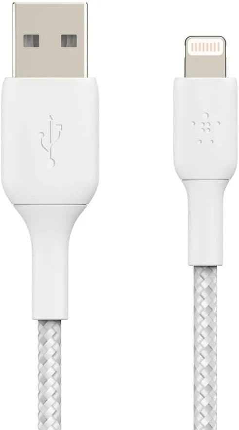 Belkin iPhone Charging Cable (Braided Lightning Cable Tested to Withstand 1000+ Bends) Lightning to USB Cable, MFi-Certified iPhone Charging Cord