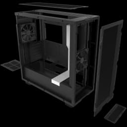 NZXT H7 FLOW Black+White MidiTower Glass Window CM-H71FG-01