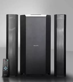 Philips Convertible Soundbar MMS8090B/94 2.1 Channel 80W, Optical-Connectivity Option with Supporting USB, AUX, FM & Remote Control
