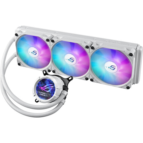 ASUS 360mm ROG STRIX LC III ARGB LCD All-in-One Liquid Cooler (White) hover view