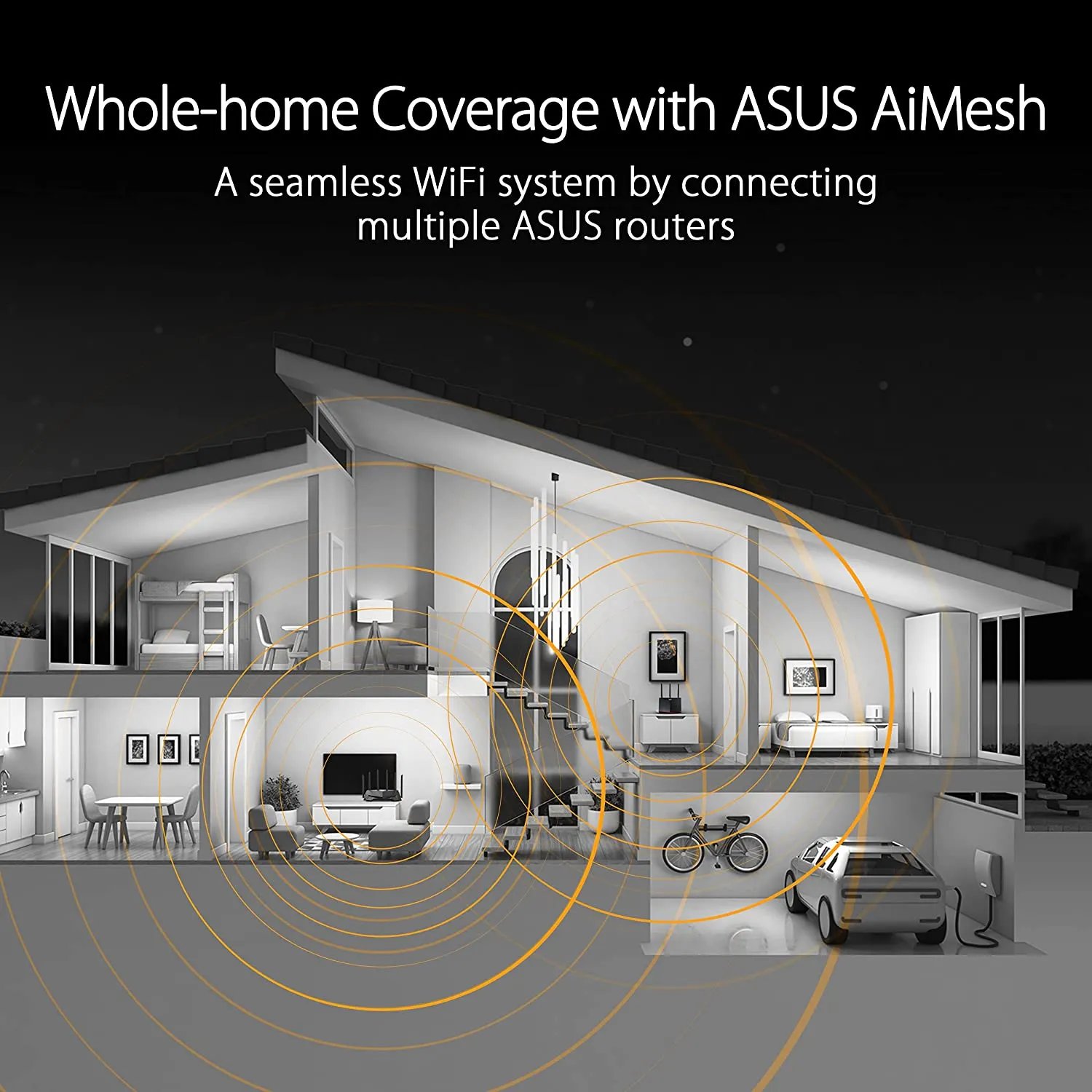 ASUS TUF AX5400 Dual Band WiFi 6 Gaming Router (Black) with Dedicated Gaming Port, Port Forwarding, AiMesh, AiProtection Pro Network Security, Aura RGB Lighting, Advanced Parental Controls.