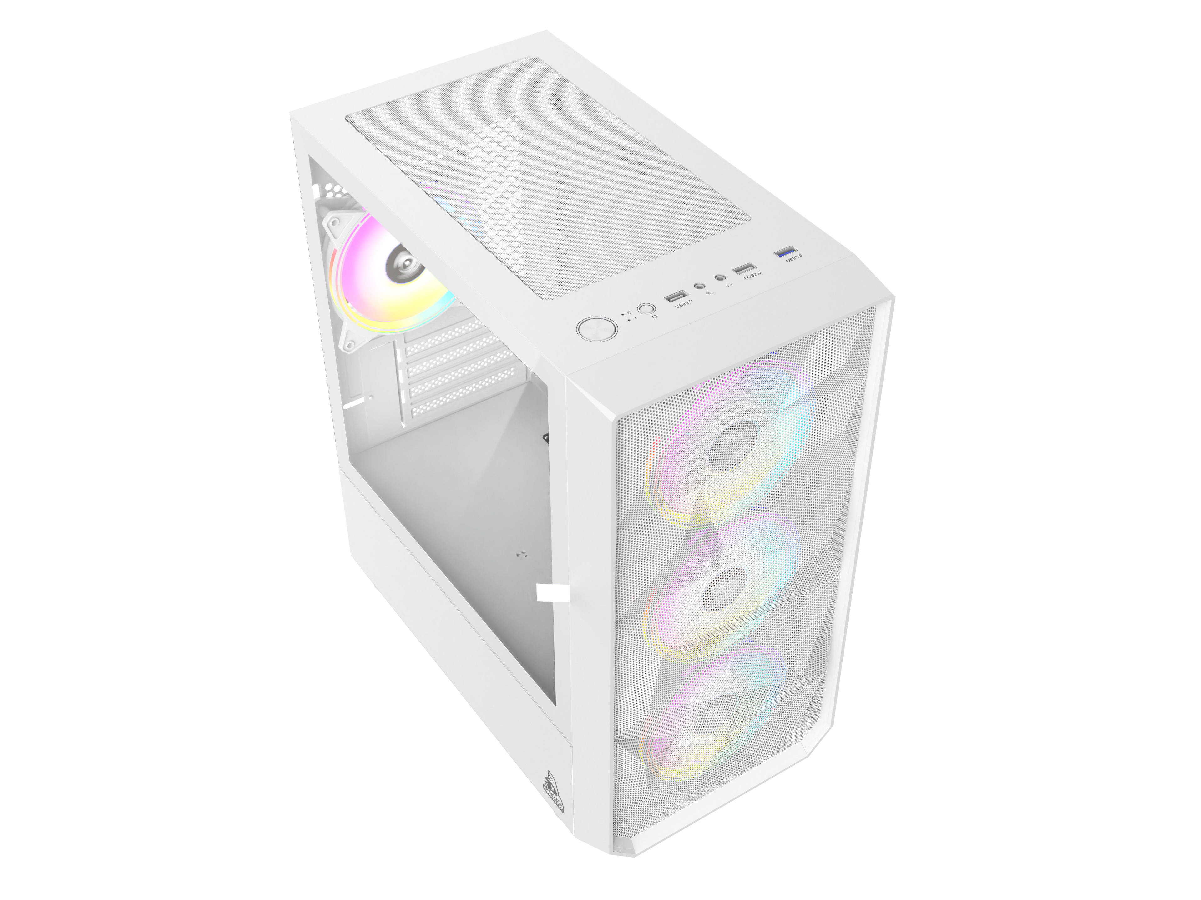 TAG Gamerz Pulser Mid-Tower Computer PC Case/Gaming Cabinet White