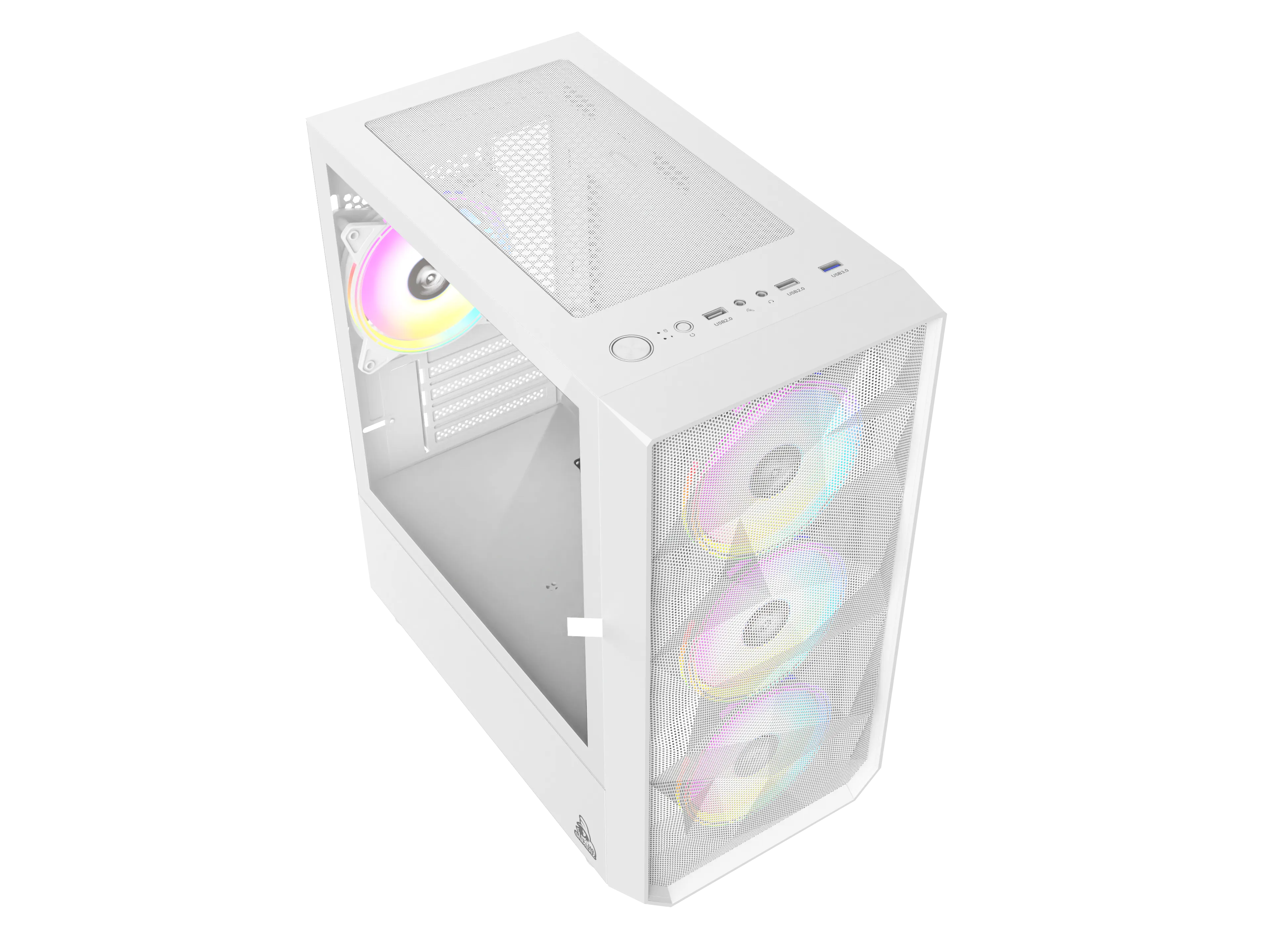 TAG Gamerz Pulser Mid-Tower Computer PC Case/Gaming Cabinet White