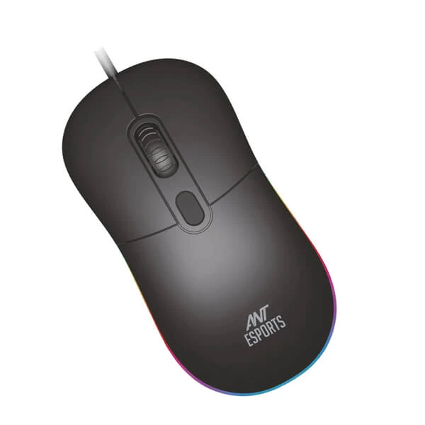 Ant Esports GM40 RGB Ergonomic Wired Gaming Mouse (2400 DPI, Optical Sensor, RGB Lighting, 1000Hz Po....