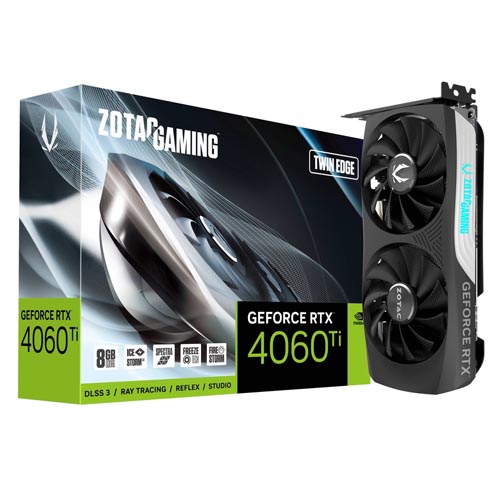 ZOTAC GAMING GeForce RTX 4060 Ti 8GB Twin Edge Graphic Card