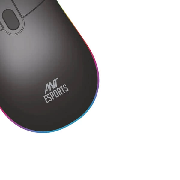 Ant Esports GM40 RGB Ergonomic Wired Gaming Mouse (2400 DPI, Optical Sensor, RGB Lighting, 1000Hz Po....