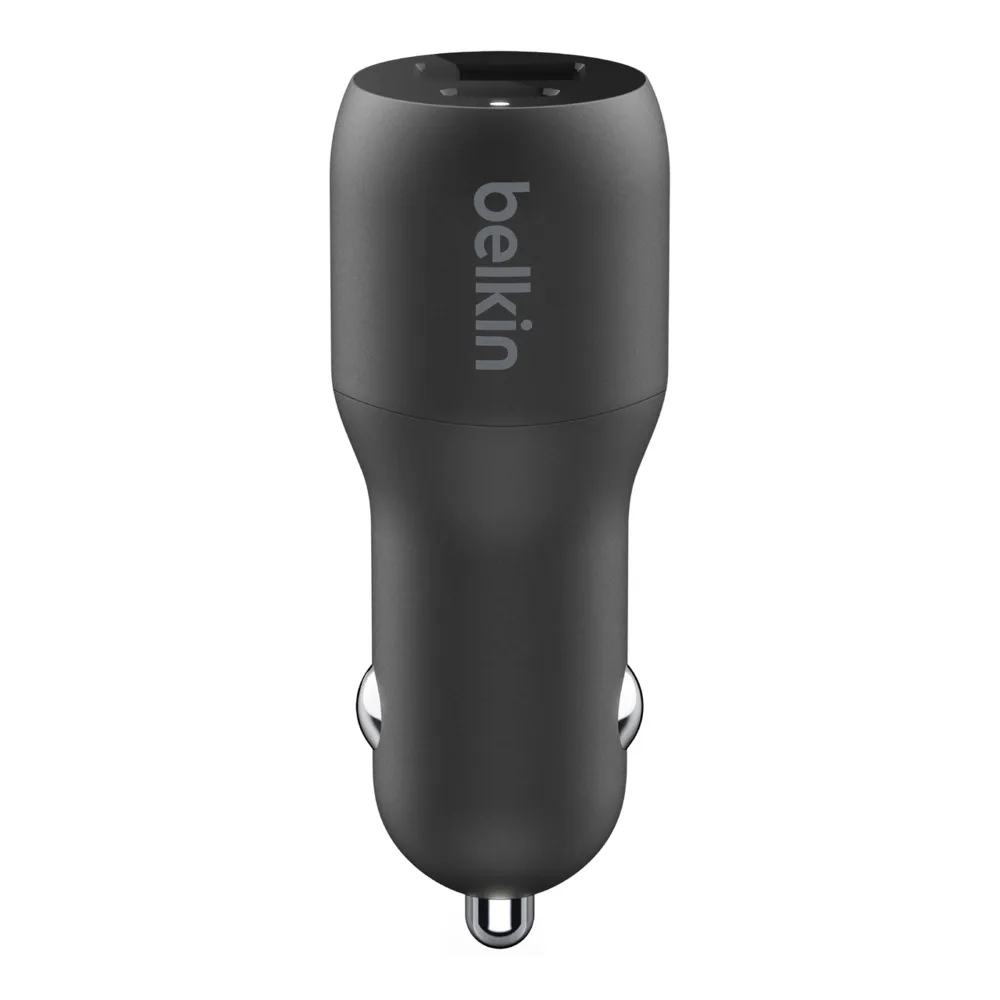 Belkin 32W USB-C PD + USB-A Car Charger - Black