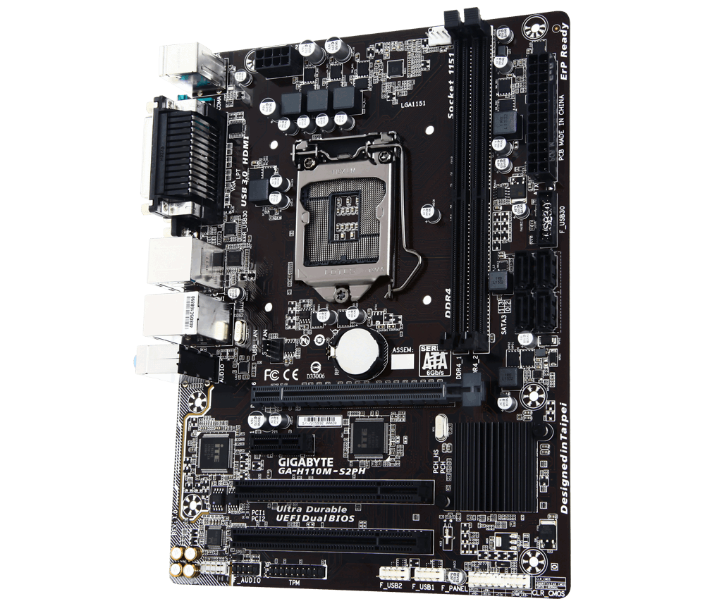 GIGABYTE GA-H110M-S2PH INTEL MOTHERBOARD - Image 2