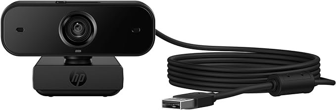 HP 430 FHD Webcam - USB, Plug & Play External Camera with Dual Mics & Privacy Shutter for Desktop Computer, Laptop PC, & Chromebook - Compatible