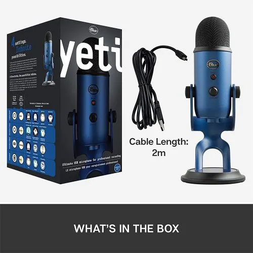 Blue Yeti USB Mic for Recording and Streaming on PC