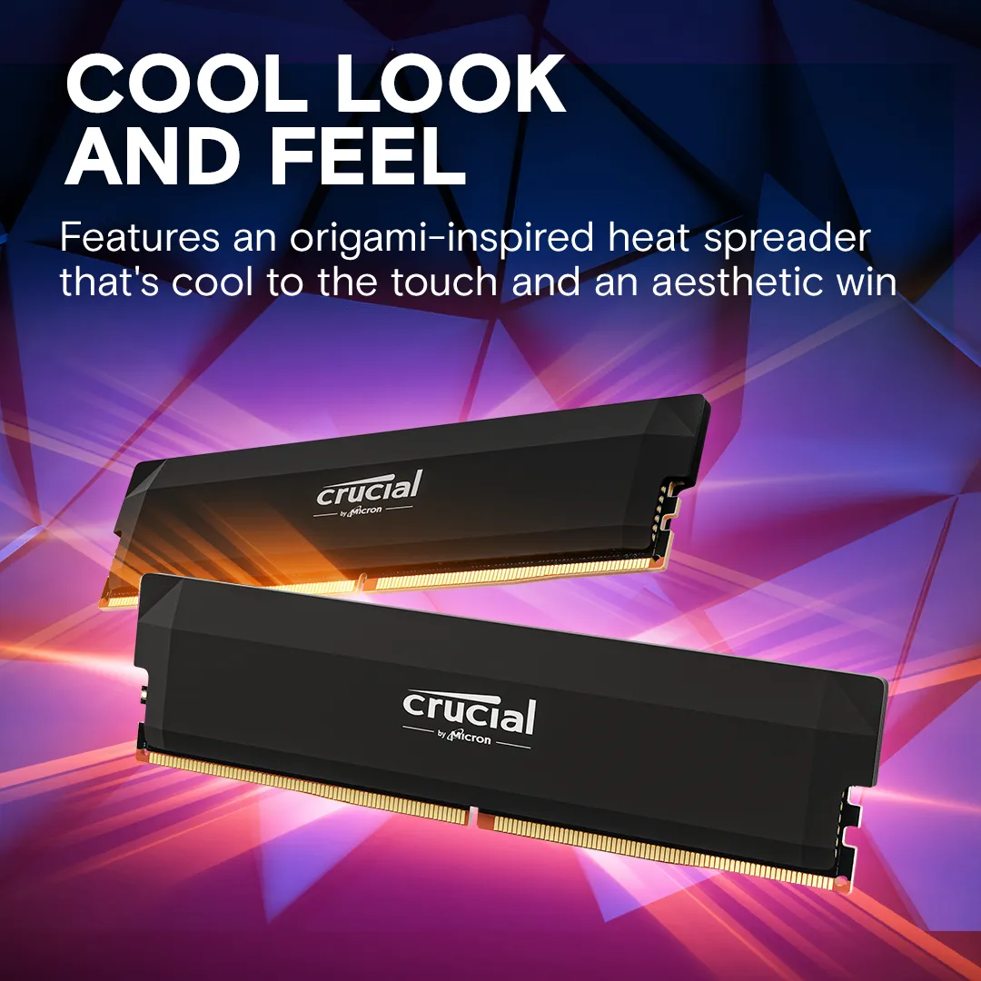 Crucial Pro Overclocking 32GB Kit (2x16GB) DDR5-6000 UDIMM Black