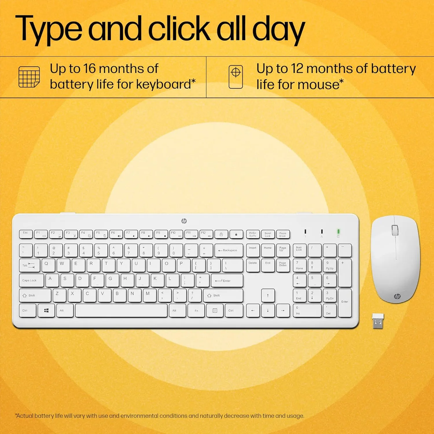 HP 230 Wireless Keyboard and Mouse Combo
