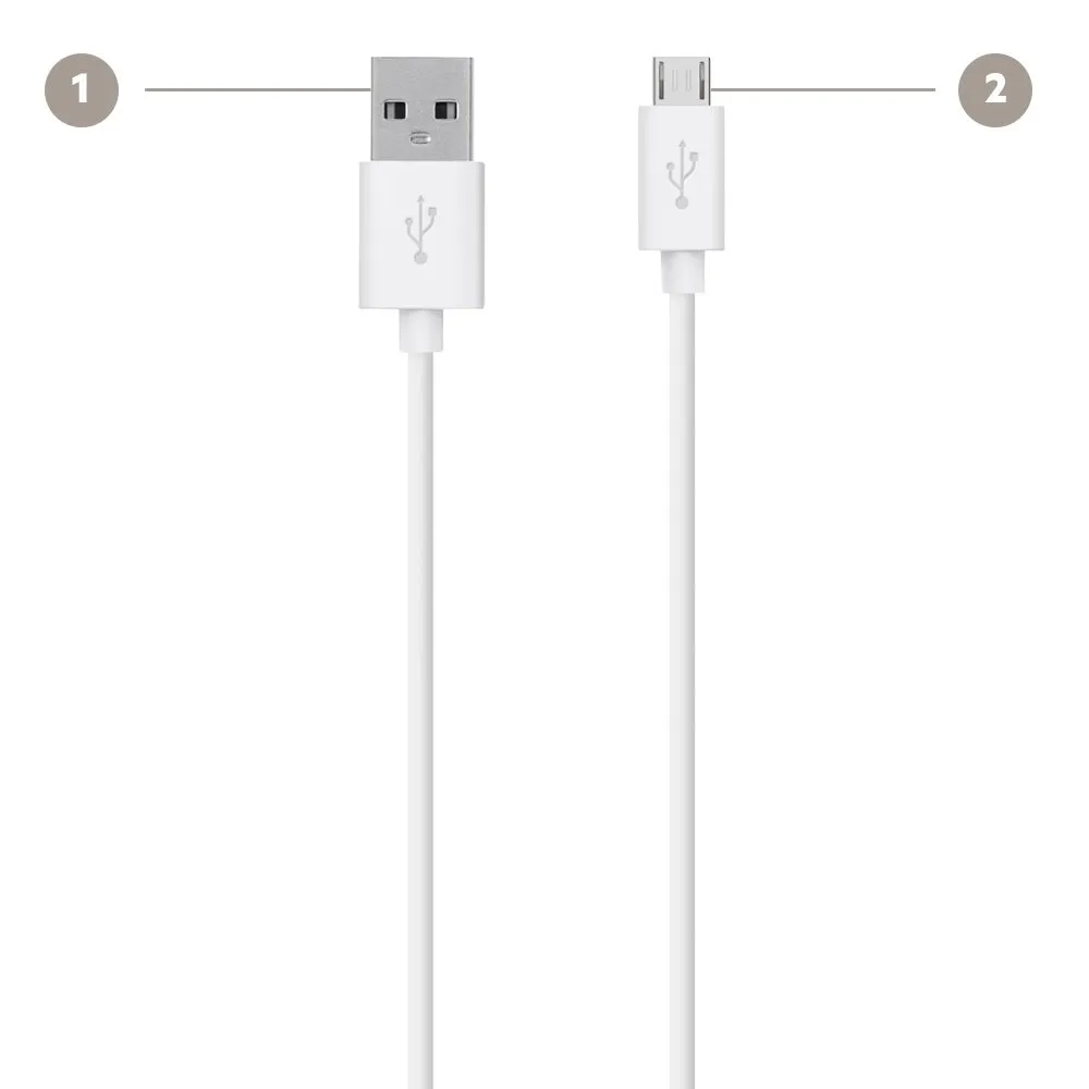 Belkin F2CU012bt04-WHT Tangle Free USB to Micro USB ChargeSync Cable, White