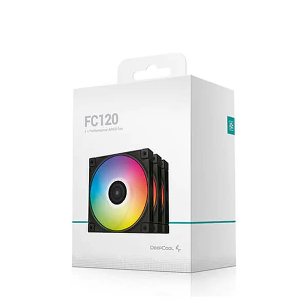 DeepCool FC120 Black ARGB Cabinet Fan (Triple Pack)
