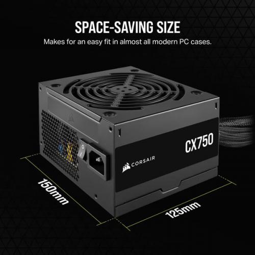 Corsair CX750 750 Watt 80 Plus Bronze SMPS hover view