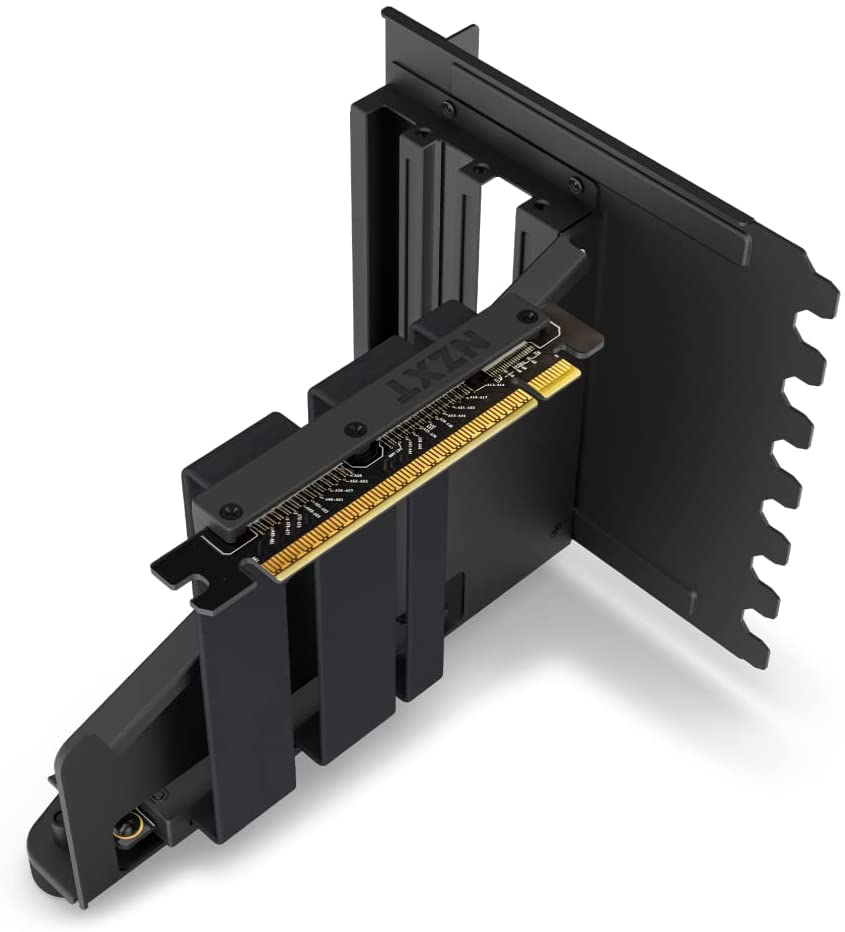 NZXT Vertical GPU Mounting Kit - AB-RH175-B1-175 mm PCIe 4.0x16 Riser Cable - GPU Holder - Sturdy Steel Bracket - Black