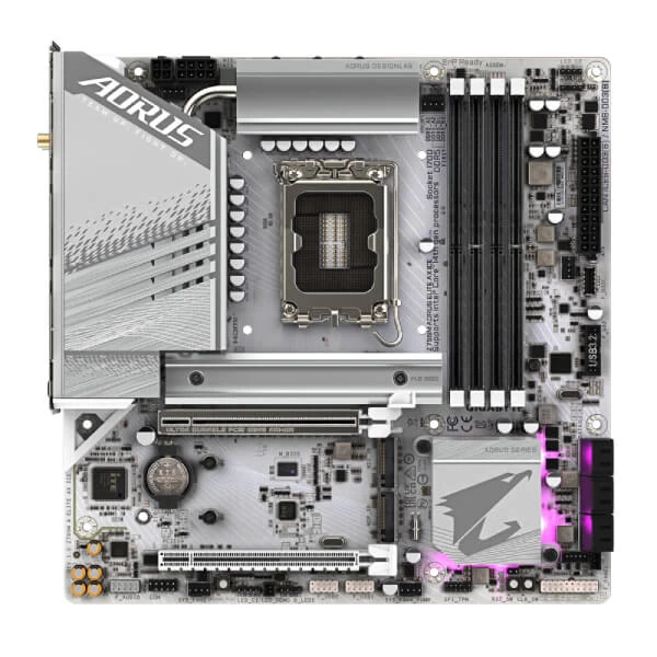 Gigabyte Z790M Aorus Elite AX Ice DDR5 Motherboard - Image 2