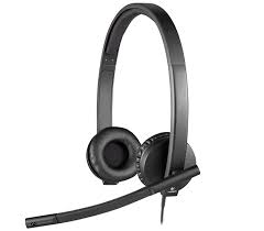 Headset : Logitech Usb H570e Corded Double-Ear Headset