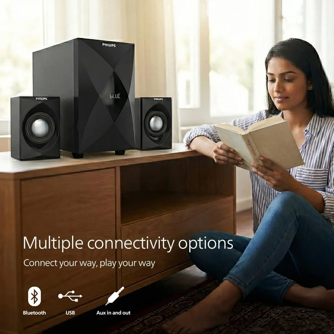 Philips MMS2634 2.1 Channel 60W Bluetooth Multimedia Speaker System - Image 5
