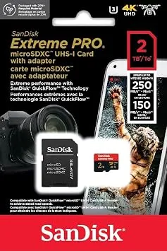 SanDisk 2TB Extreme PRO microSDXC UHS-I Memory Card