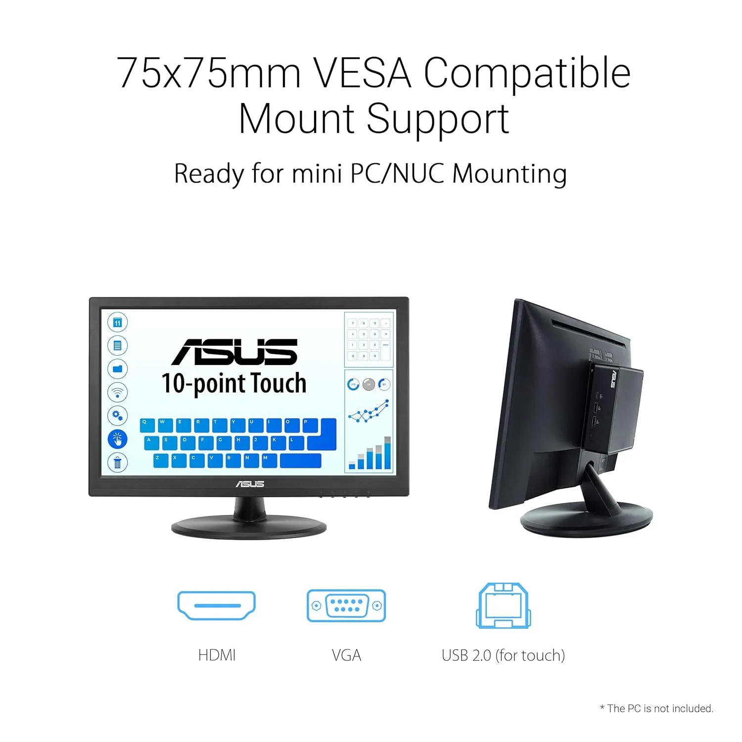 ASUS VT169HE 15.6-inch Full HD Touch Monitor - Image 4