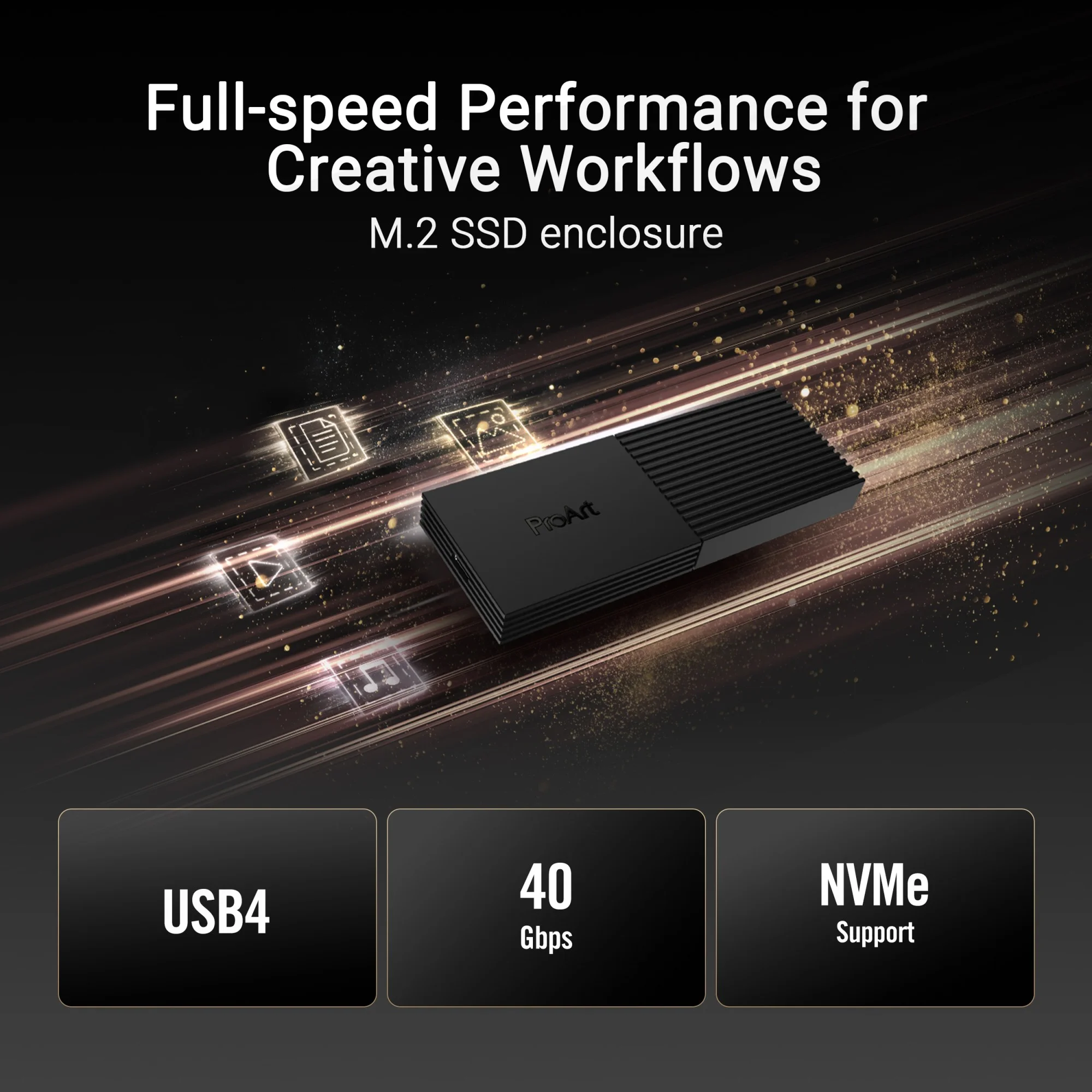 ASUS ProArt PA40SU USB4 40Gbps M.2 NVMe SSD Enclosure - Image 2
