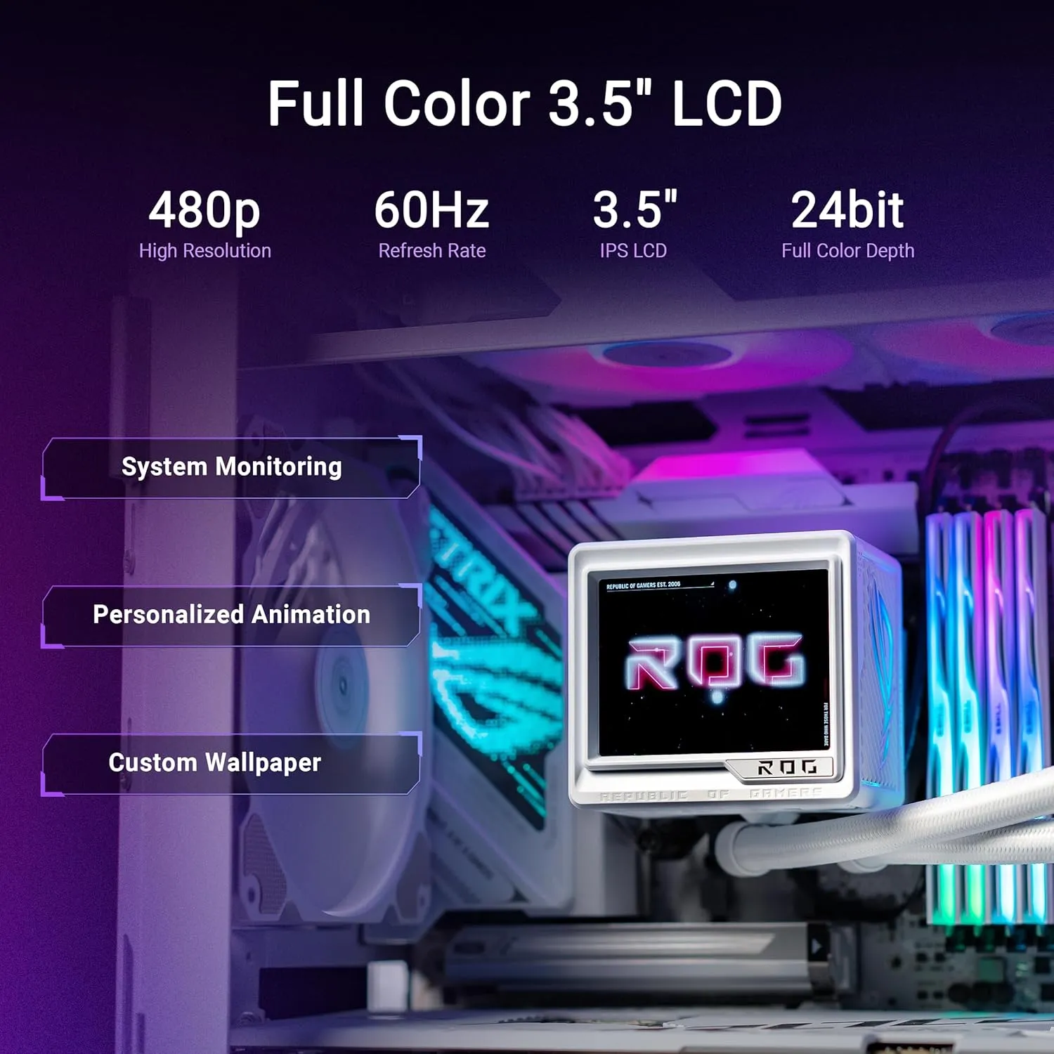 ASUS ROG Ryujin III 360 ARGB Extreme White Edition AIO Liquid Cooler - Image 4