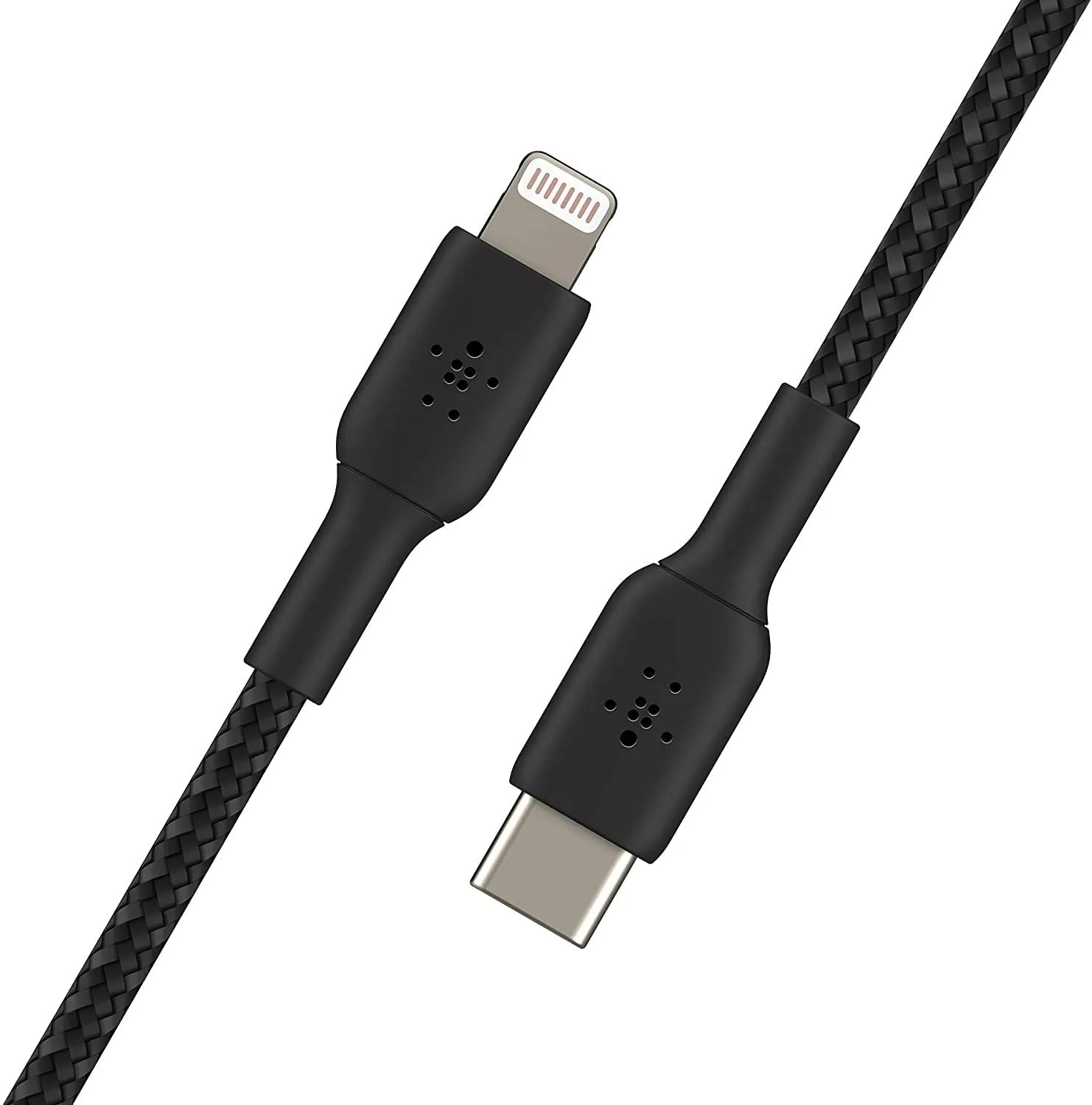 Belkin Braided USB-C to Lightning MFi-Certified Cable-6.5ft/2M-Black