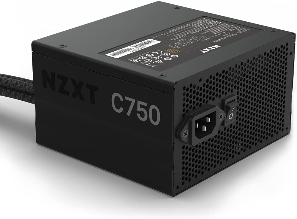 NZXT C750 Bronze - PA-7B1BB-US - 750 Watt PSU - 80 Plus Bronze Certified - DC-DC Technology - Semi Modular Design - Sleeved Cables - ATX Gaming Power Supply