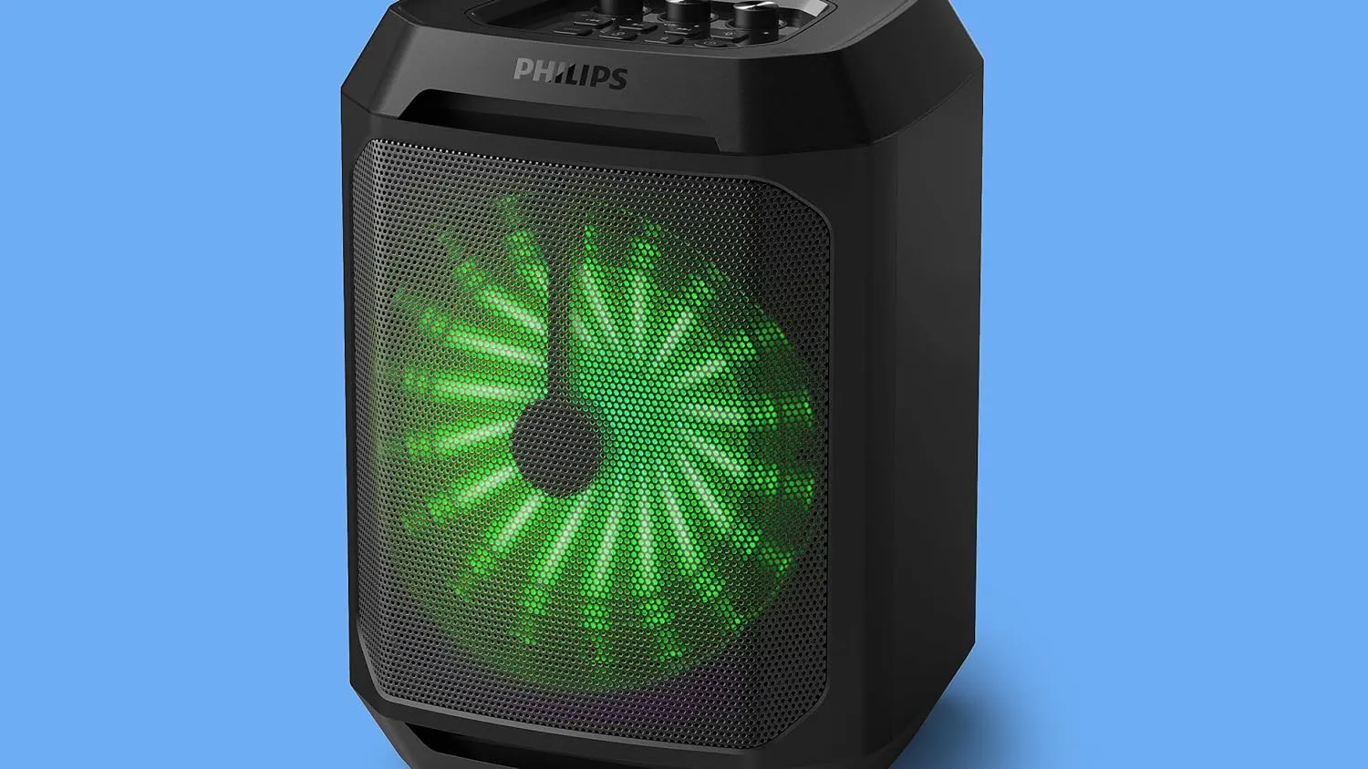 Philips Bluetooth Party Speaker, Dynamic Bass Boost, Bluetooth and Aux-in, Karaoke Microphone Input, Wireless pairing for stereo sound, Up to 7 Hours battery, Built-in carry handle, USB-C TAX