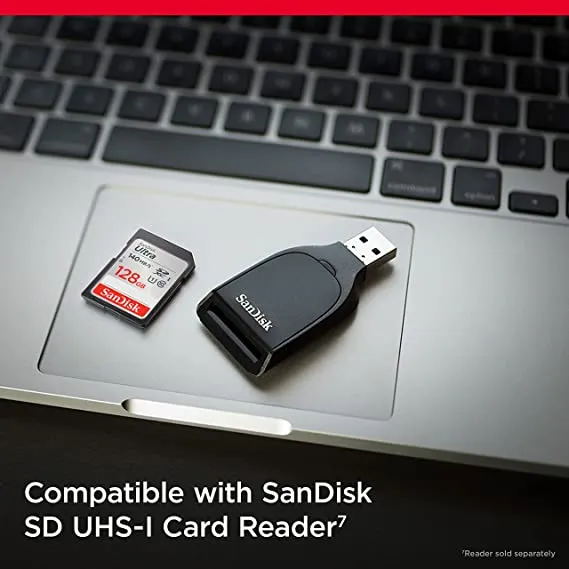 SanDisk 128GB Ultra SDXC UHS-I Memory Card - Up to 140MB/s, C10, U1, Full HD, SD Card