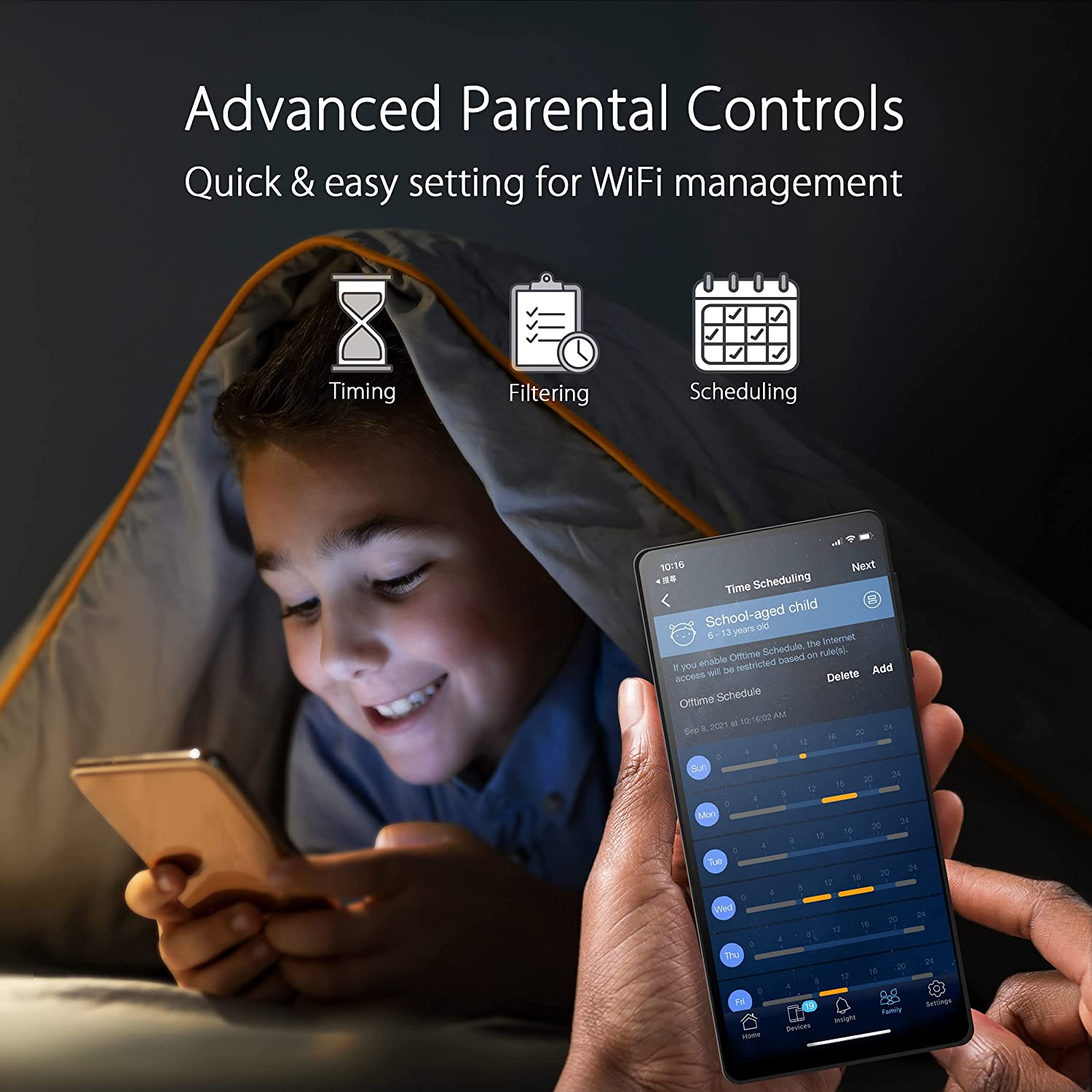 ASUS TUF AX5400 Dual Band WiFi 6 Gaming Router (Black) with Dedicated Gaming Port, Port Forwarding, AiMesh, AiProtection Pro Network Security, Aura RGB Lighting, Advanced Parental Controls.