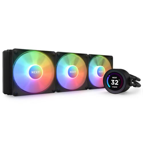 Nzxt Kraken Elite 360 RGB 360mm AIO LCD Display CPU Liquid Cooler - Black