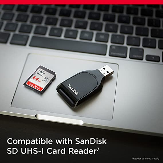 SanDisk 64GB Ultra SDXC UHS-I Memory Card - Up to 140MB/s, C10, U1, Full HD, SD Card