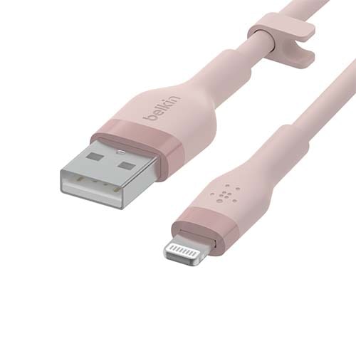 Belkin BOOST CHARGE Flex USB-A Cable with Lightning Connector - Pink