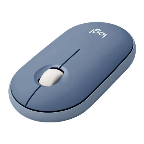 Logitech Pebble M350 Wireless and Bluetooth Mouse - Blueberry