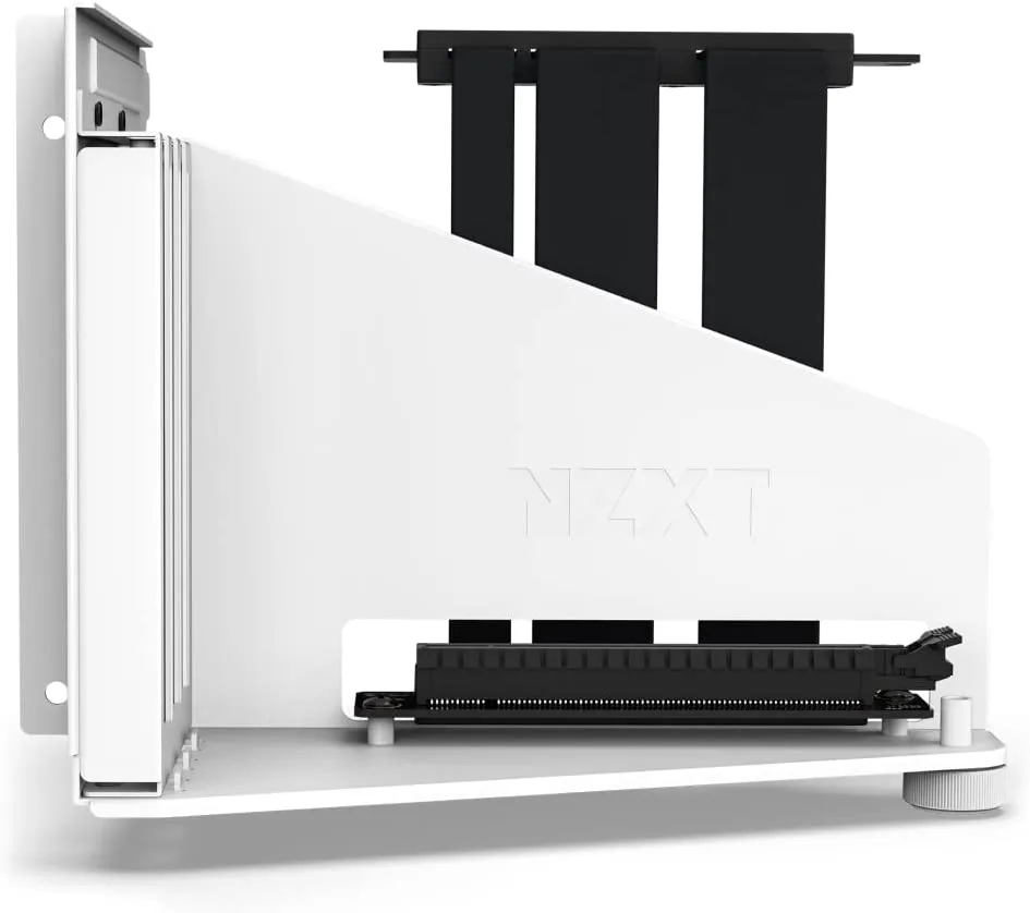 NZXT Vertical GPU Mounting Kit - AB-RH175-W1-175 mm PCIe 4.0x16 Riser Cable - GPU Holder - Sturdy Steel Bracket - White
