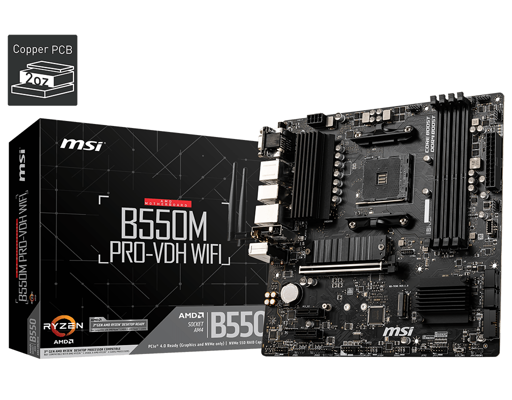 MSI-B550M PRO-VDH WIFI , AMD SOCKET ,MOTHERBOARD