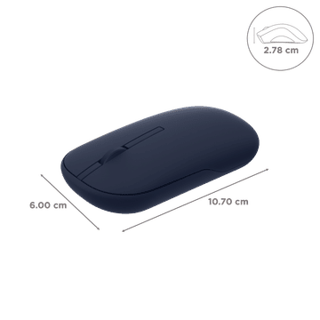 ASUS Marshmallow MD100 Bluetooth 5.0 Wireless Optical Performance with Antibacterial Guard Treatment (1600 DPI Adjustable, Ambidextrous Design, Quiet Blue)