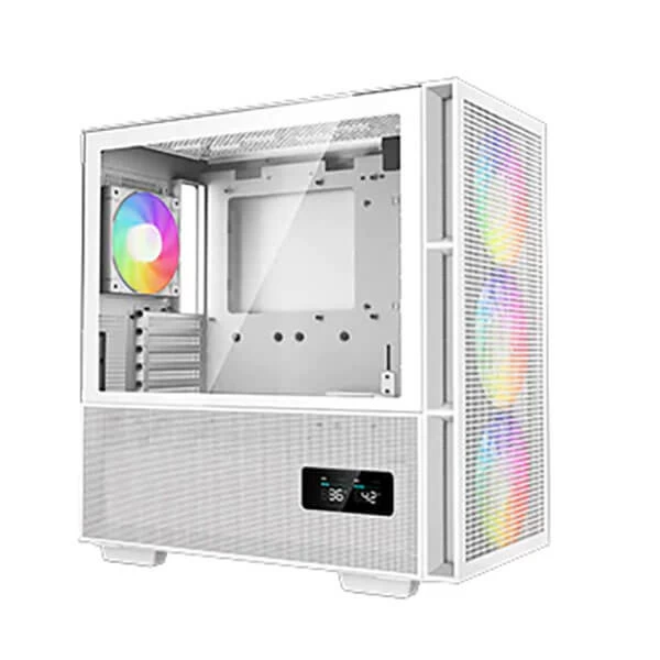 DEEPCOOL CH560 DIGITAL WH MESH ARGB E-ATX MID TOWER CABINET WHITE