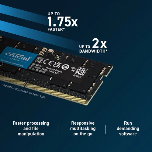 Crucial 48GB Laptop DDR5 5600 MHz SO-DIMM Memory Module - Image 2