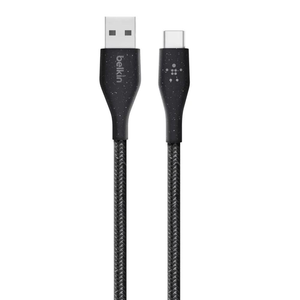 Belkin DuraTek Plus 4' USB-C to USB-A Cable with Strap (Black)